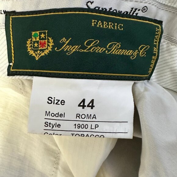 Santorelli Loro Piana Wool Serge Dress Pants 44R Flat Front Modern Fit - Picture 8 of 16